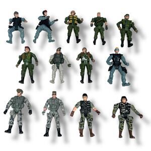 Chap Mei SWAT Military‎ Action Figures Loose Moveable Joints Collectable Lot 13